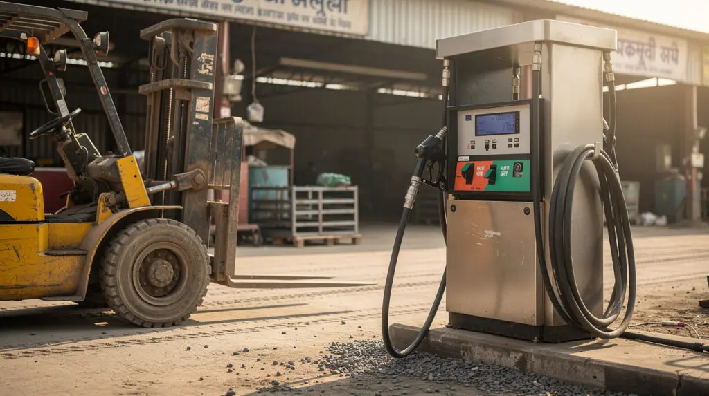 Chintan CE-204 Digital Diesel Dispenser in factory setting