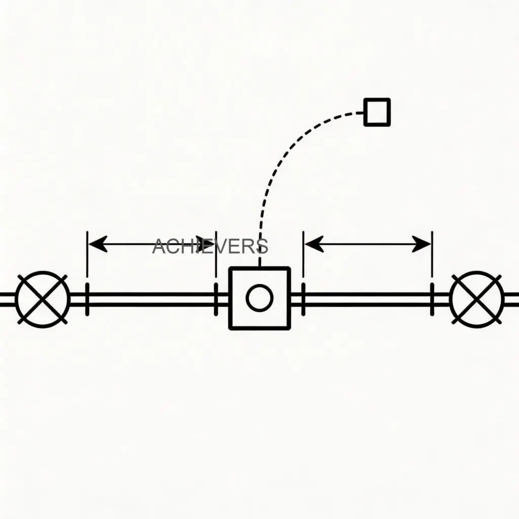 P&ID-style installation diagram for Diesel Flow Meter showing piping layout, isolation valves, required straight runs, and electrical connections