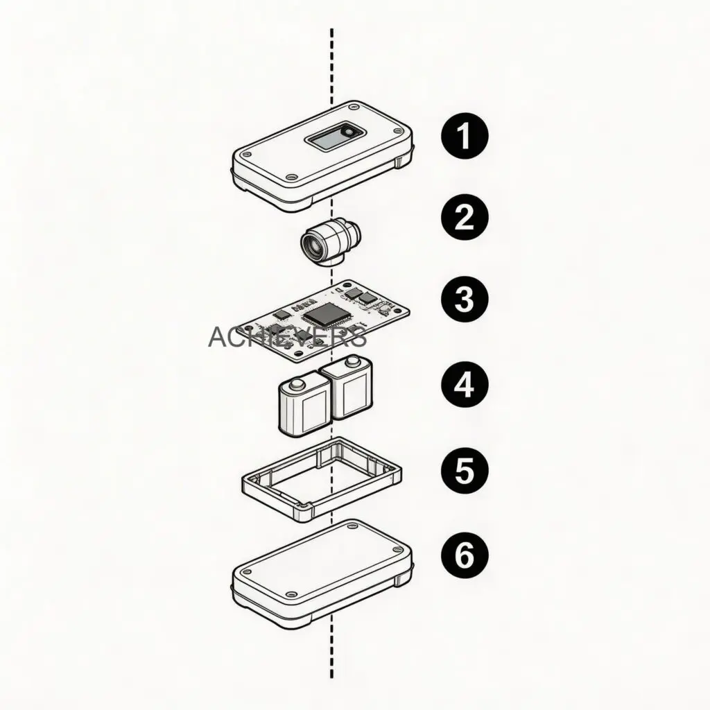 Technical schematic of Liquid Batching System showing signal flow path, Modbus communication, PLC output terminals, and pneumatic valve actuation