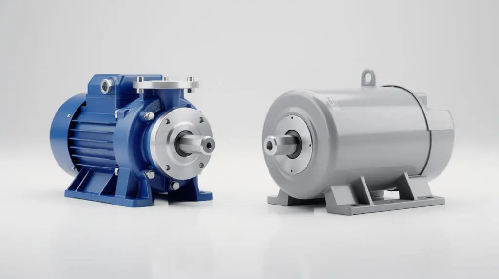 Comparison between standard PP mechanical seal pump and PP magnetic drive pump