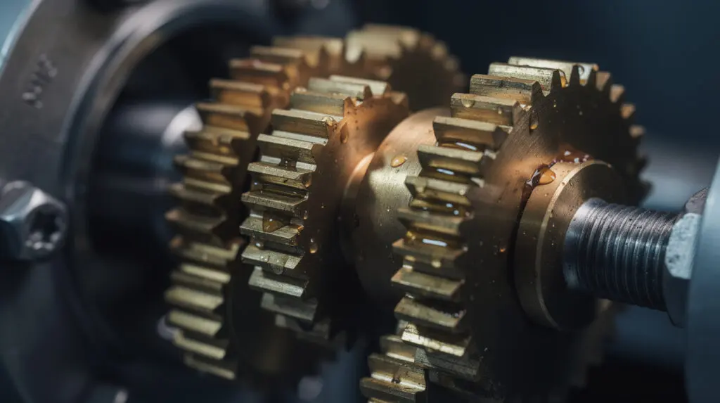 Internal mechanism of a positive displacement meter used in highly accurate diesel dispensers